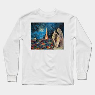 Thoughts about the eternal. Falling star. Paris Long Sleeve T-Shirt